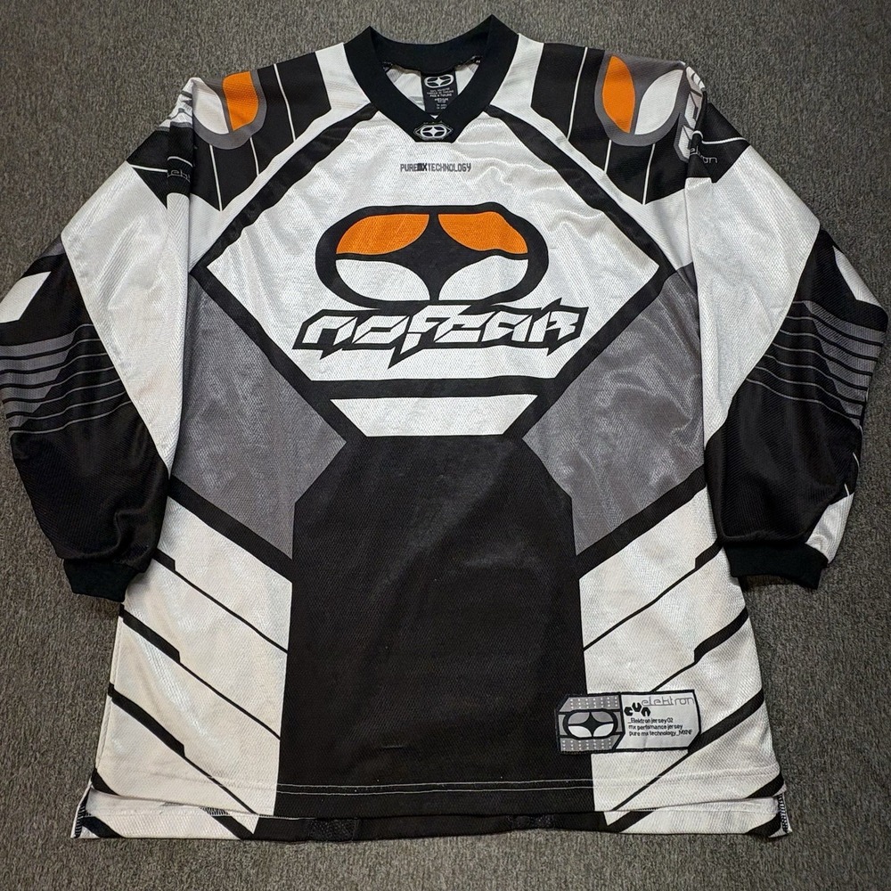 Vintage Suzuki No Fear Elektron Motocross Jersey Size M Y2K MX Supercross Racing